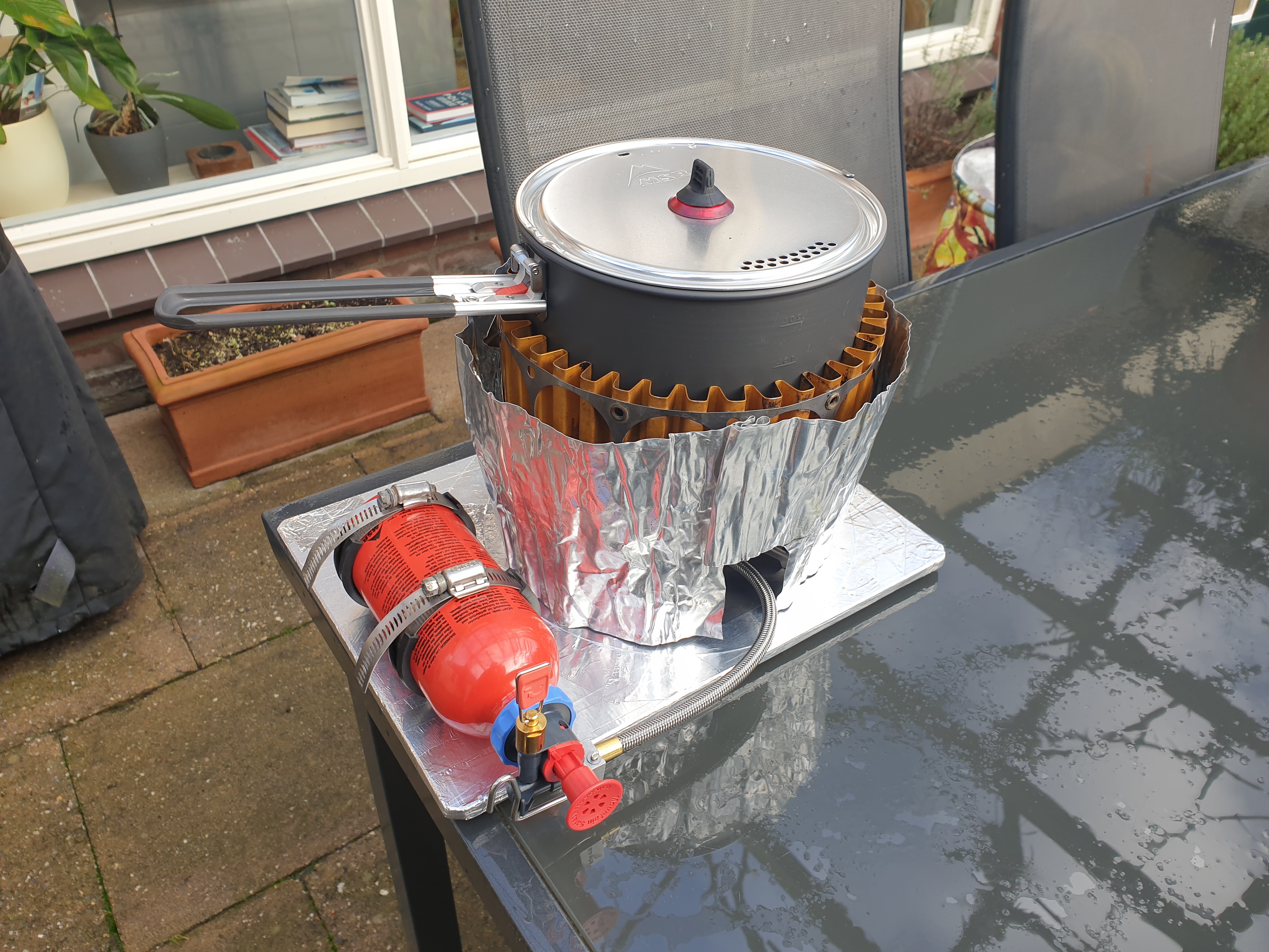 Testing stove board with MSR XGK EX and arctic pump