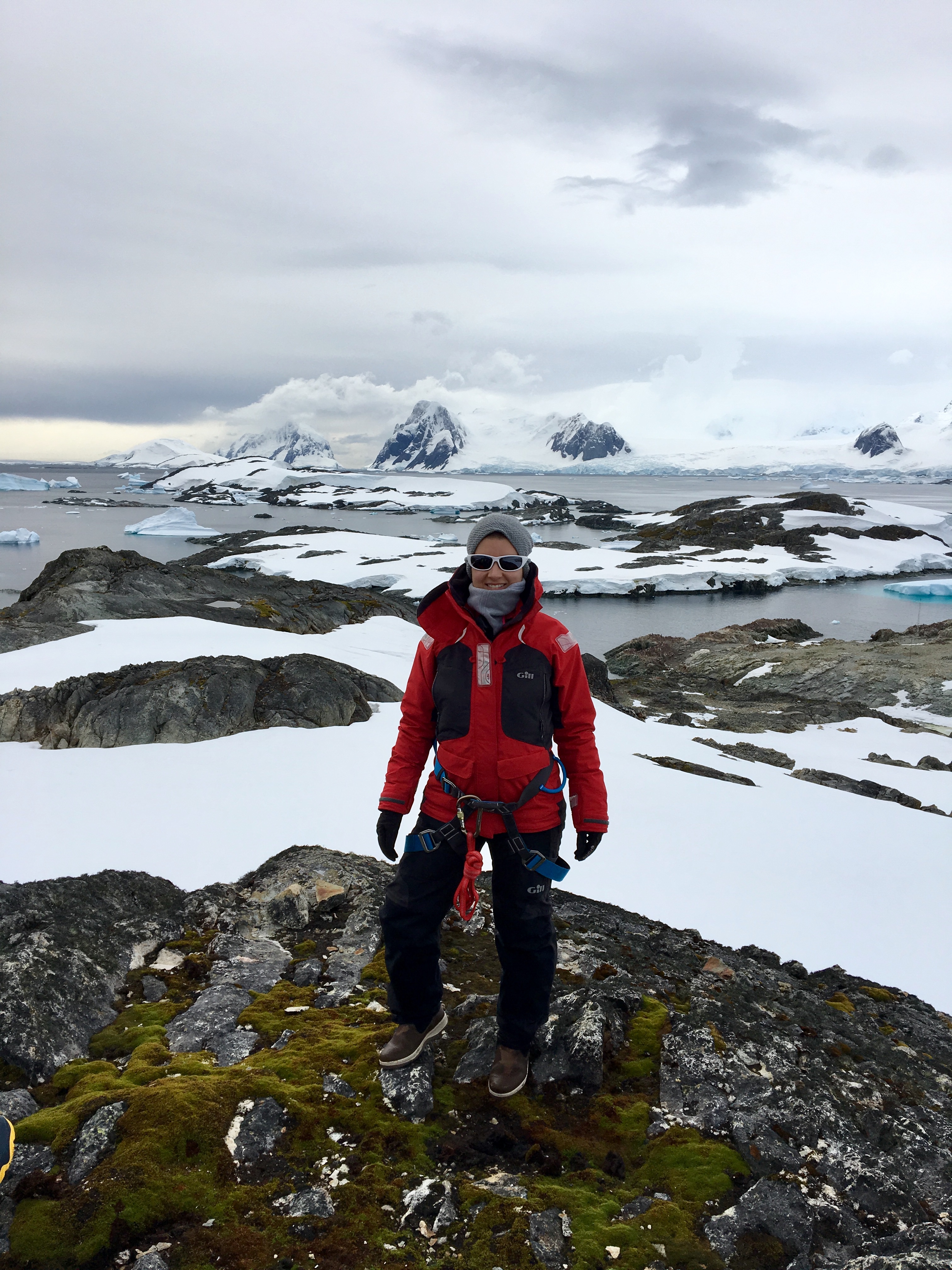 Alexandra exploring Antarctica