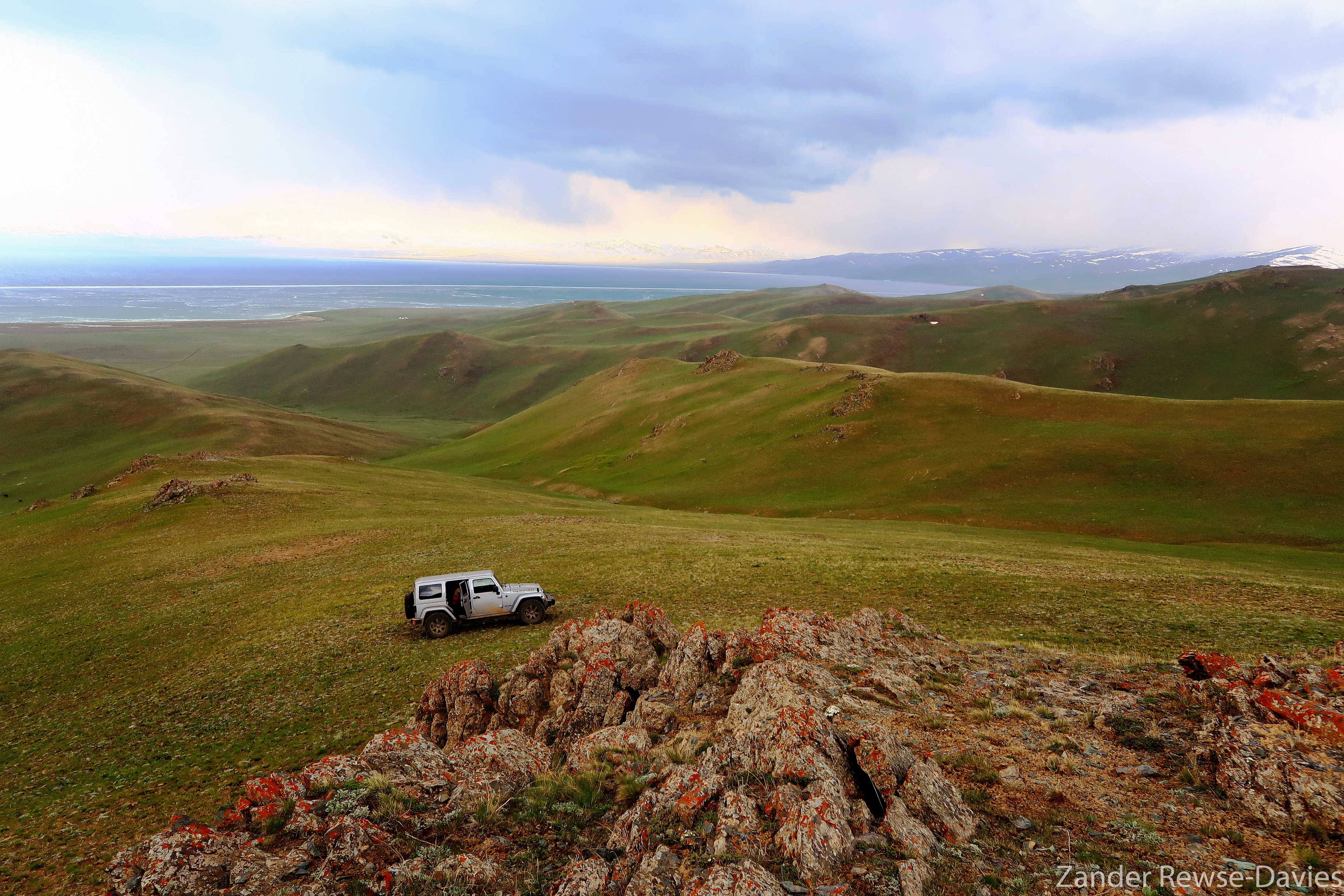 Song-Kul lake in Kyrgyzstan