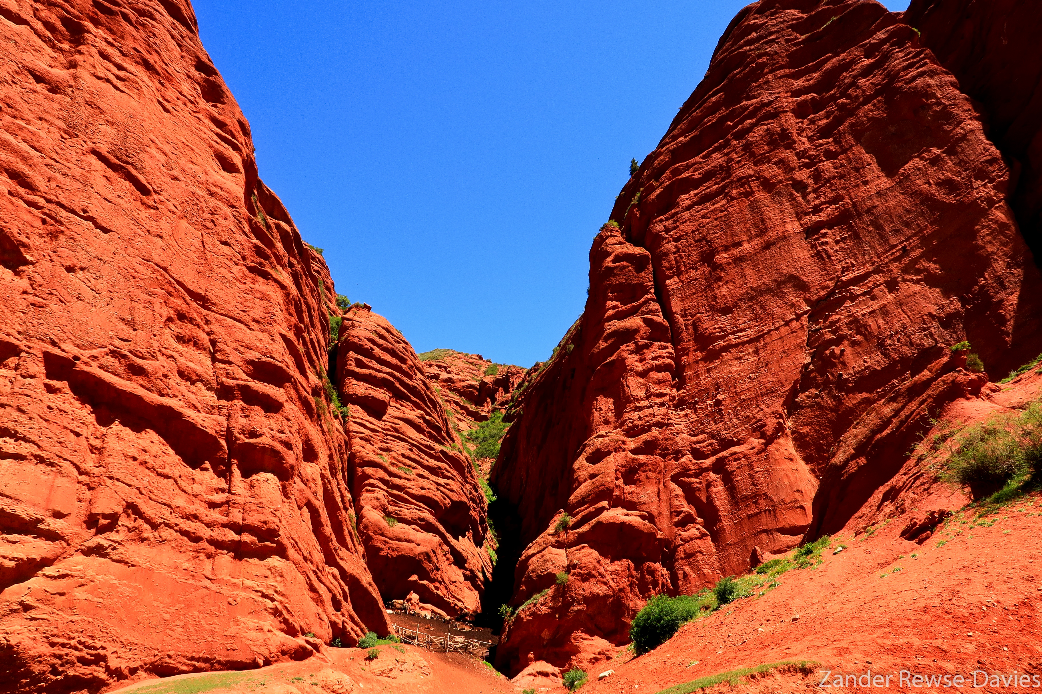 Red sandstone canyons at Djety Ogyuz