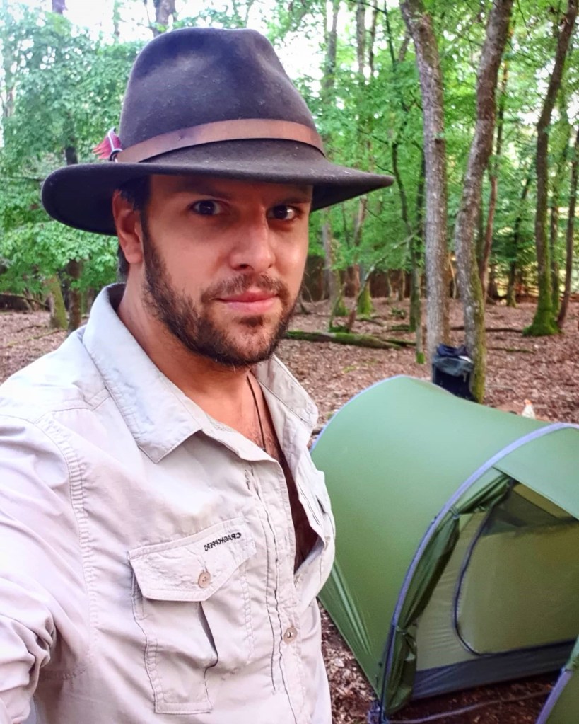 Camping in the woods, Germany