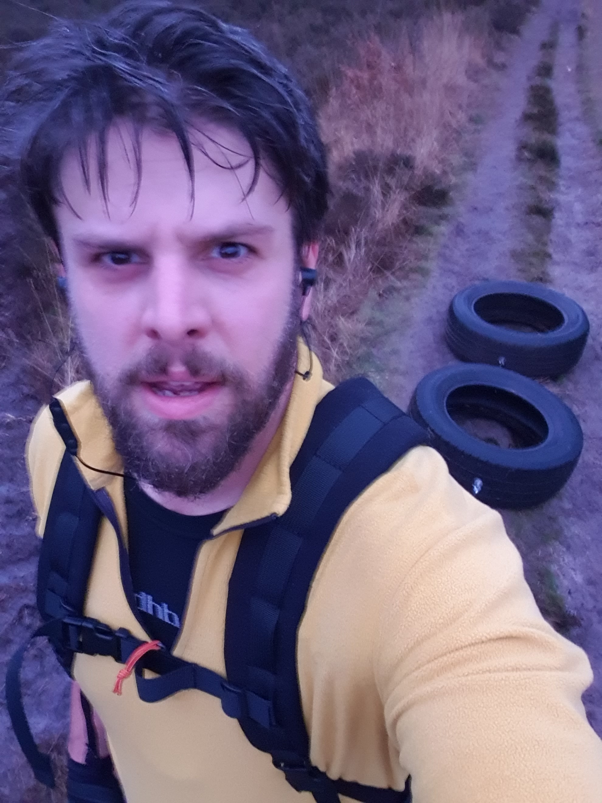 Interval training with two tyres is hard work