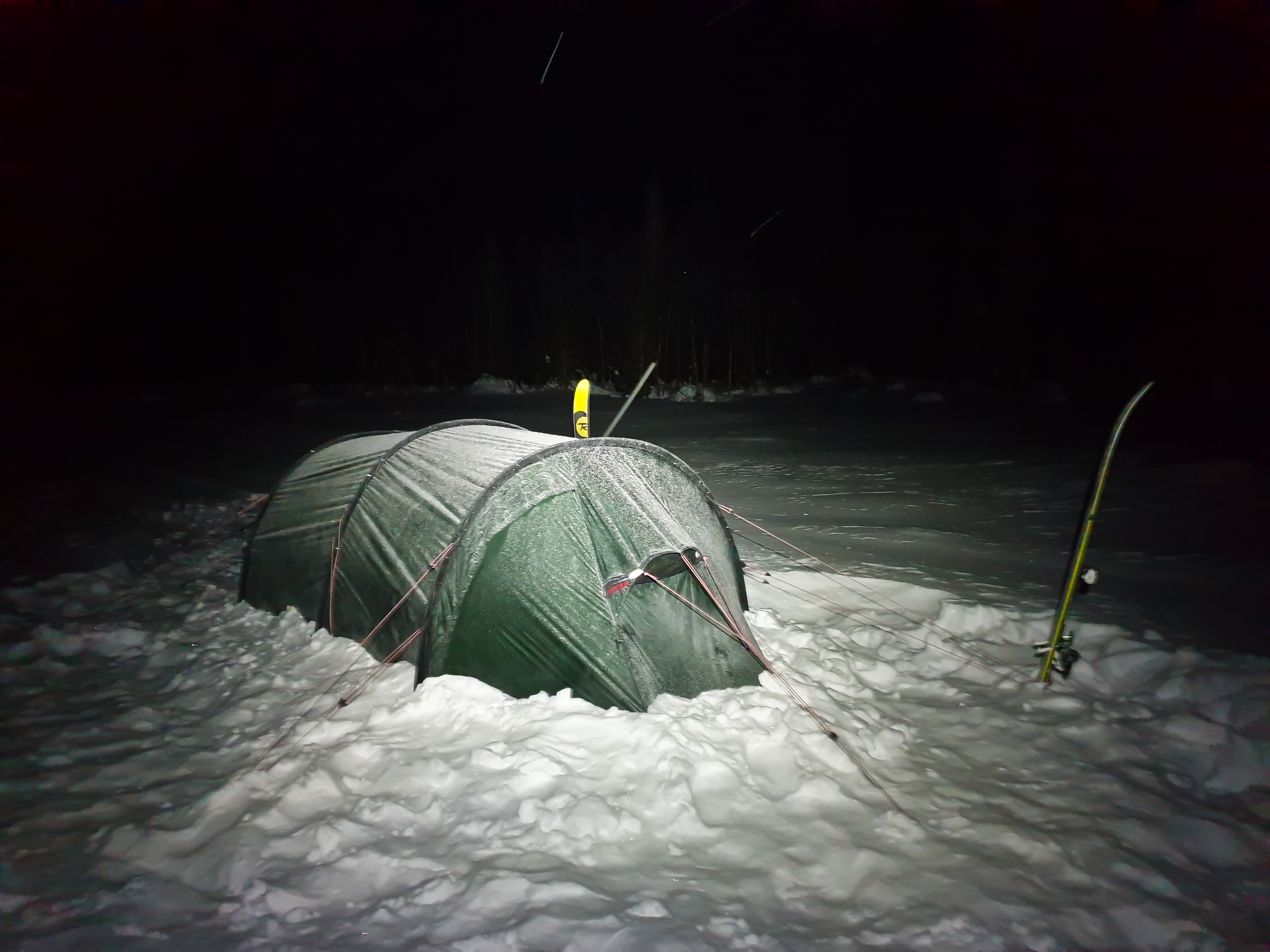 Tent prepared for Arctic Storm