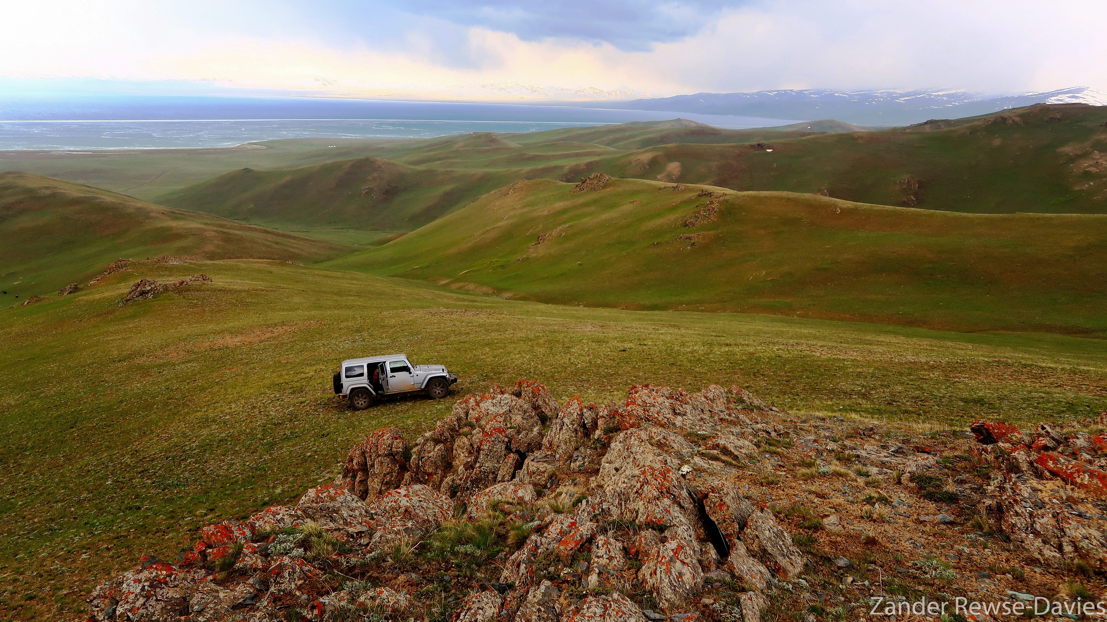 Song-Kul lake in Kyrgyzstan